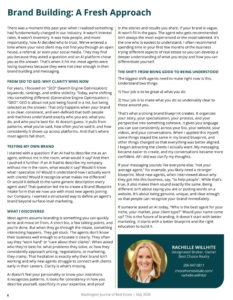 Brand Building: A Fresh Approach